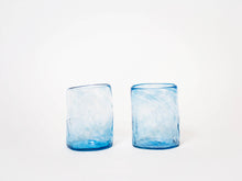 Load image into Gallery viewer, Blue Handblown Glass Tumbler - Medium