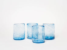 Load image into Gallery viewer, Blue Handblown Glass Tumbler - Medium