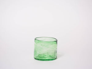 Green Handblown Glass Tumbler - Short