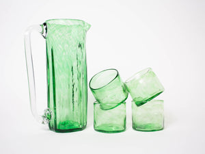 Green Handblown Glass Tumbler - Short