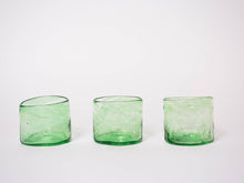 Load image into Gallery viewer, Green Handblown Glass Tumbler - Short
