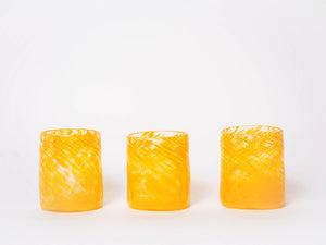 Yellow Handblown Glass Tumbler - Medium
