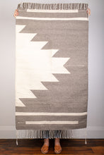 Load image into Gallery viewer, Zapotec Large Grey and White Wool Rug