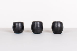 Barro Negro (black clay) small mezcal cup - Set of 2