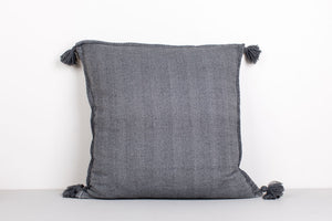 Navy Tassel Cushion