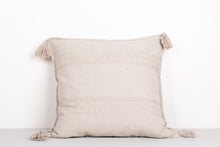 Load image into Gallery viewer, Grey Embroidered Tassel Cushion