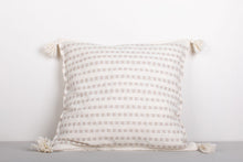 Load image into Gallery viewer, Hand Woven Small Squares Tassel Cushion